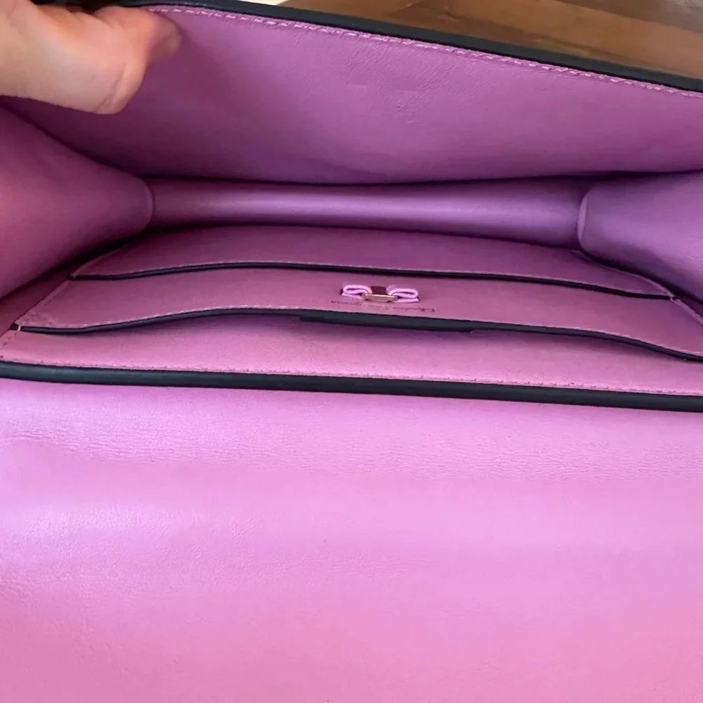 Ferragamo Vara Hearts Shoulder Bag in Candy Apple Red RARE